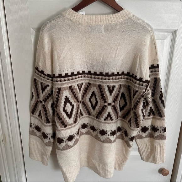 NWT Old Navy Cozy Fair Aisle Sweater Large Western Cowgirl - Picture 6 of 8